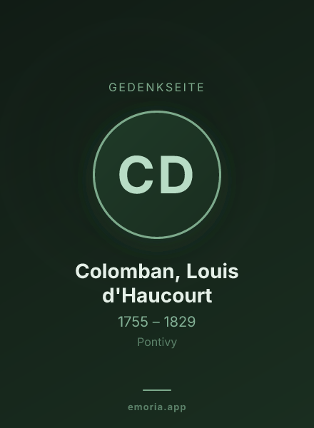 Gedenkportrait von Colomban, Louis d'Haucourt