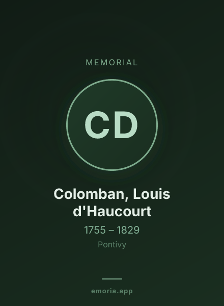 Memorial portrait of Colomban, Louis d'Haucourt