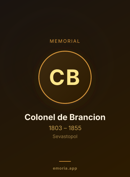 Memorial portrait of Colonel de Brancion