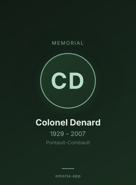 Memorial portrait of Colonel Denard