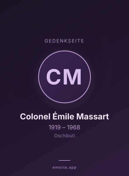 Gedenkportrait von Colonel Émile Massart