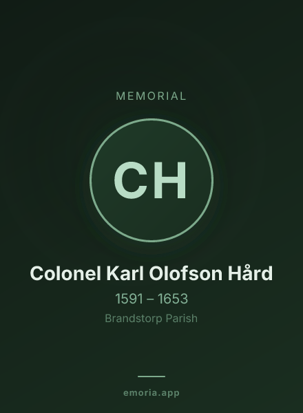 Memorial portrait of Colonel Karl Olofson Hård