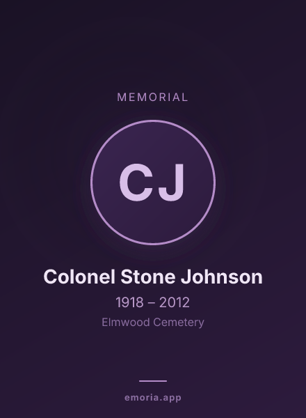 Memorial portrait of Colonel Stone Johnson