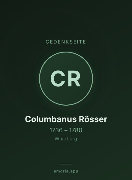 Gedenkportrait von Columbanus Rösser