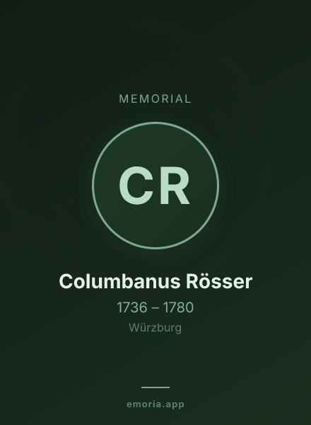 Memorial portrait of Columbanus Rösser