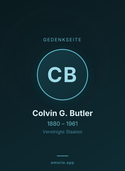 Gedenkportrait von Colvin G. Butler