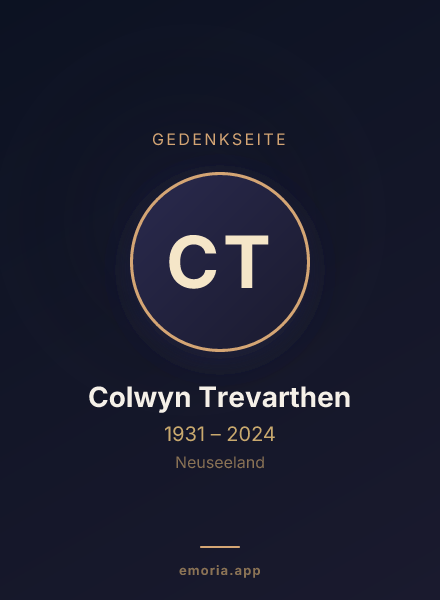 Gedenkportrait von Colwyn Trevarthen