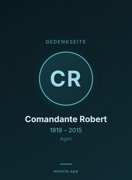 Gedenkportrait von Comandante Robert