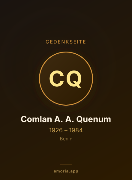 Gedenkportrait von Comlan A. A. Quenum