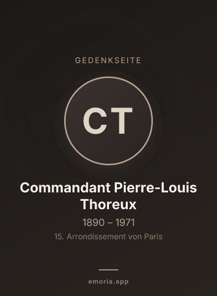 Gedenkportrait von Commandant Pierre-Louis Thoreux
