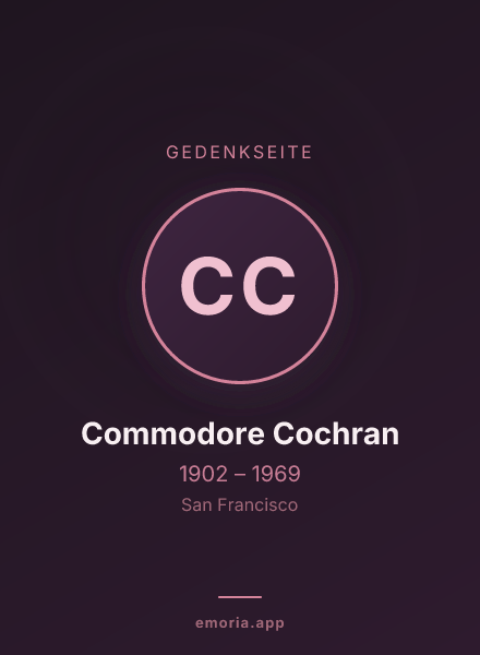 Gedenkportrait von Commodore Cochran