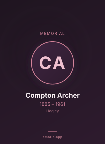 Memorial portrait of Compton Archer