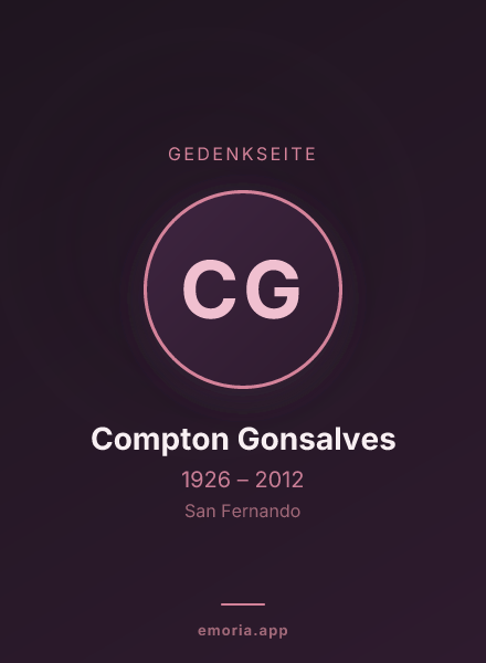 Gedenkportrait von Compton Gonsalves