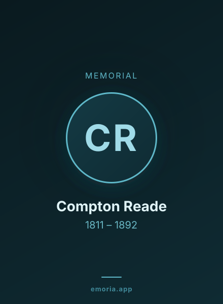 Memorial portrait of Compton Reade