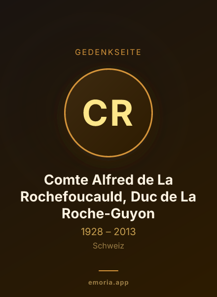 Gedenkportrait von Comte Alfred de La Rochefoucauld, Duc de La Roche-Guyon