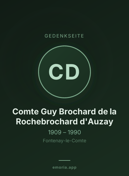 Gedenkportrait von Comte Guy Brochard de la Rochebrochard d'Auzay