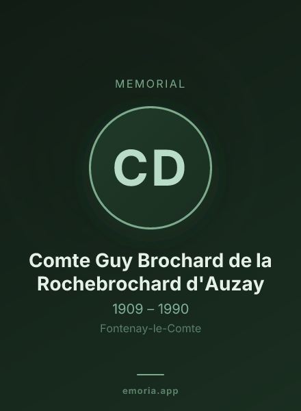 Memorial portrait of Comte Guy Brochard de la Rochebrochard d'Auzay