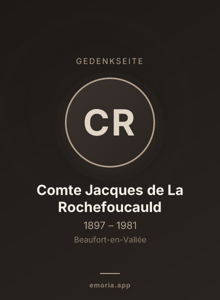 Gedenkportrait von Comte Jacques de La Rochefoucauld