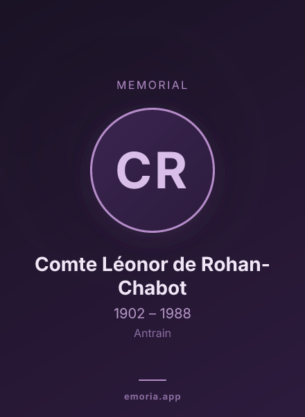 Memorial portrait of Comte Léonor de Rohan-Chabot