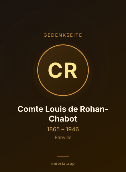 Gedenkportrait von Comte Louis de Rohan-Chabot
