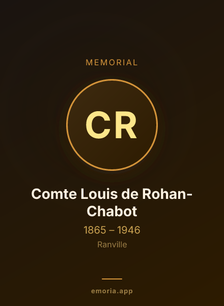 Memorial portrait of Comte Louis de Rohan-Chabot