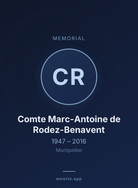 Memorial portrait of Comte Marc-Antoine de Rodez-Benavent