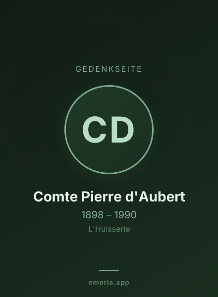Gedenkportrait von Comte Pierre d'Aubert