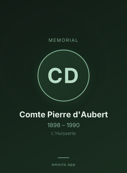 Memorial portrait of Comte Pierre d'Aubert