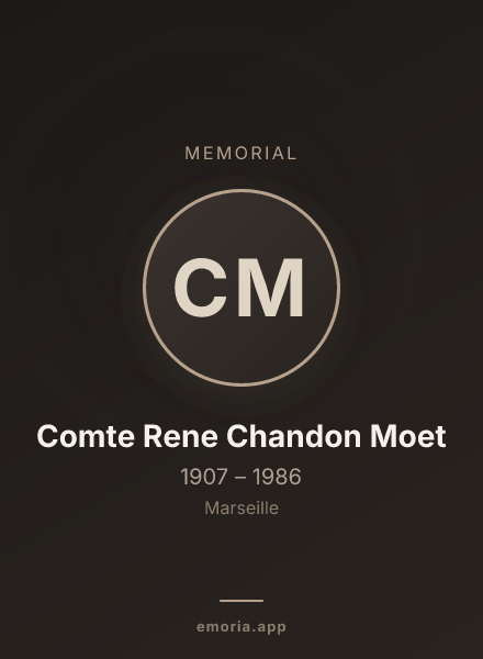 Memorial portrait of Comte Rene Chandon Moet