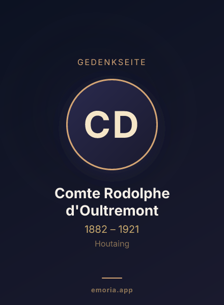 Gedenkportrait von Comte Rodolphe d'Oultremont