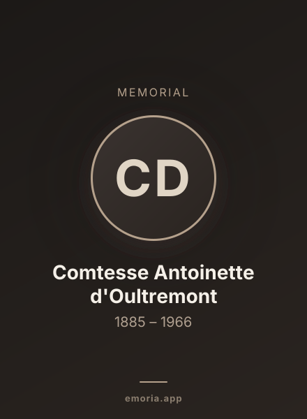 Memorial portrait of Comtesse Antoinette d'Oultremont