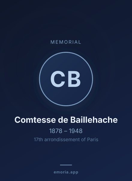 Memorial portrait of Comtesse de Baillehache