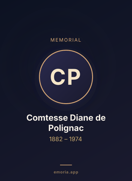 Memorial portrait of Comtesse Diane de Polignac