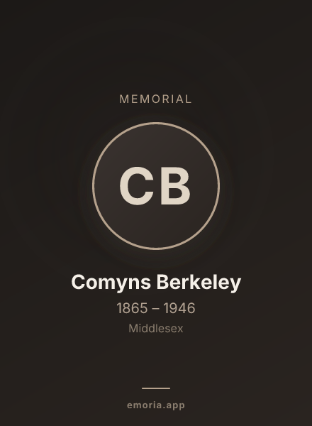 Memorial portrait of Comyns Berkeley
