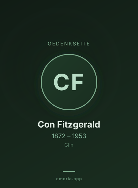 Gedenkportrait von Con Fitzgerald