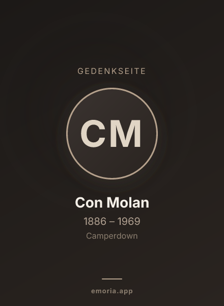 Gedenkportrait von Con Molan
