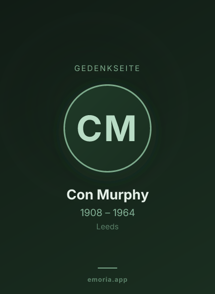 Gedenkportrait von Con Murphy