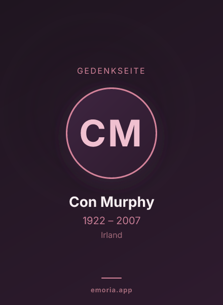 Gedenkportrait von Con Murphy