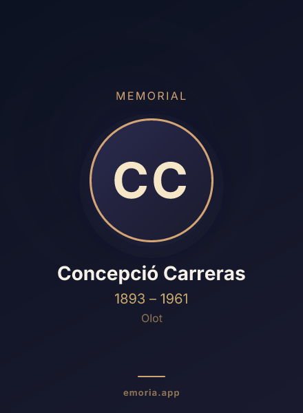 Memorial portrait of Concepció Carreras