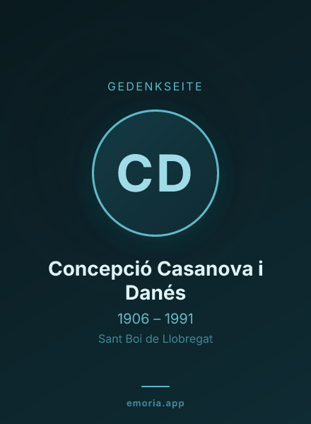 Gedenkportrait von Concepció Casanova i Danés