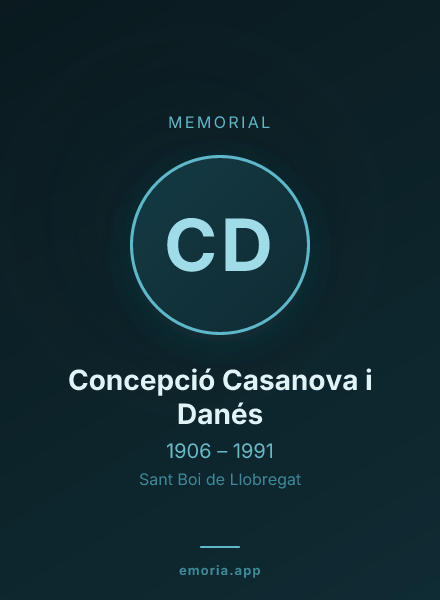 Memorial portrait of Concepció Casanova i Danés