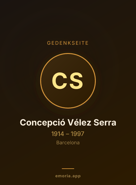 Gedenkportrait von Concepció Vélez Serra