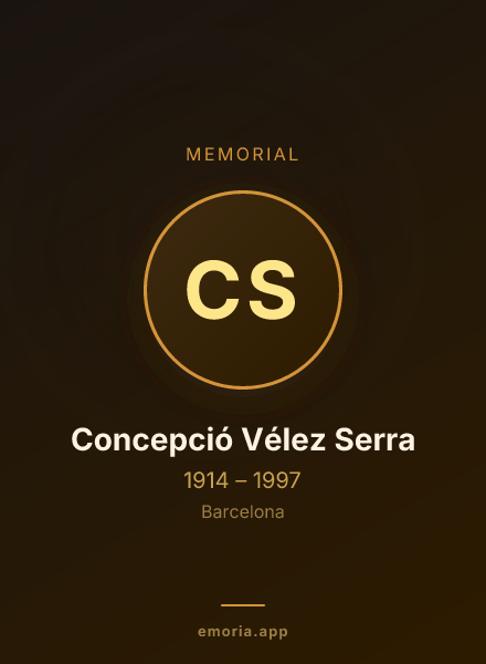 Memorial portrait of Concepció Vélez Serra