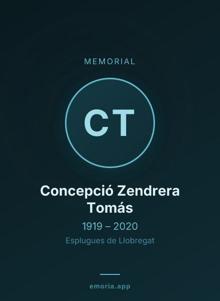 Memorial portrait of Concepció Zendrera Tomás
