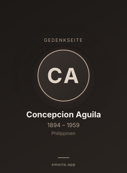 Gedenkportrait von Concepcion Aguila