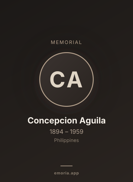 Memorial portrait of Concepcion Aguila