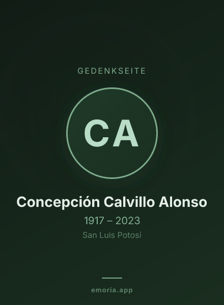 Gedenkportrait von Concepción Calvillo Alonso