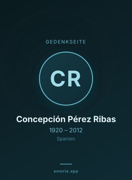 Gedenkportrait von Concepción Pérez Ribas