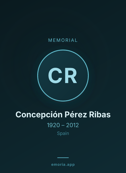 Memorial portrait of Concepción Pérez Ribas