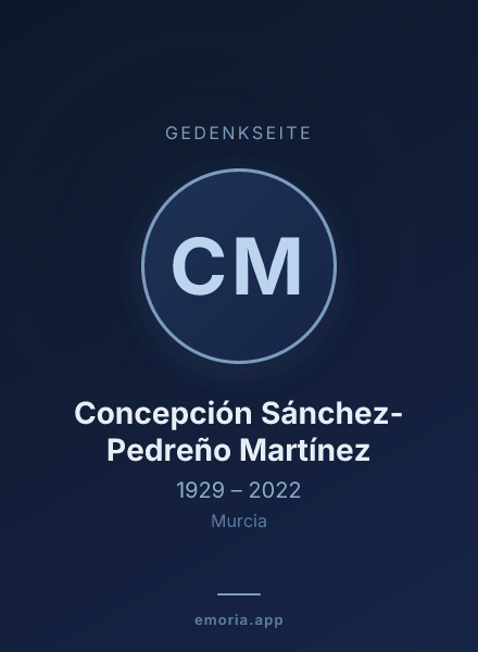 Gedenkportrait von Concepción Sánchez-Pedreño Martínez
